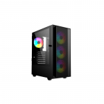 Gembird Fornax 4000 ARGB gaming ATX computer case Midi Tower backlight Black
