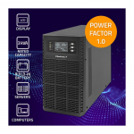 &bdquo;Qoltec 52282&ldquo; internetinis nepertraukiamo maitinimo &scaron;altinis (UPS), 3 kVA, 3000 W, galios koeficientas 1,0, akumuliator