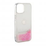&bdquo;iLike Apple iPhone 11&ldquo; silikoninis dėklas, vandens spalvos, blizgučiais rožinis