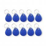 EM 125kHz RFID raktų pakabukai, 10 vnt., mėlyni, artimojo tipo raktų pakabukas, 35&times;28&times;10mm, Qoltec