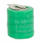 Baterijos tipas 4 / V15H (4 elementai) su 2 kontaktų jungtimi, Ni-MH, 4,8 V, 20 mAh