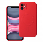 &bdquo;iPhone 11&ldquo; silikoninis dėklas, suderinamas su &bdquo;MagSafe&ldquo;, raudonas