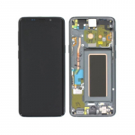 Ekranas Samsung G960F S9 su lietimui jautriu stikliuku ir rėmeliu Titanium Grey originalus (service pack)