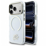 &bdquo;Karl Lagerfeld IML KL Script Logo MagSafe&ldquo; dėklas, skirtas &bdquo;iPhone 17 Pro Max&ldquo; &ndash; skaidrus