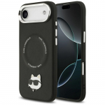 Karl Lagerfeld Choupette Pin MagSafe dėklas, skirtas iPhone Air, juodas