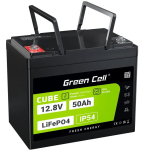 UPS akumulators Green Cell LFPGC12V50AH Litija dzelzs fosfāts 12V 50Ah 640Wh, 75A izlāde