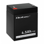 12 V 4,5 Ah akumuliatorius :: AGM :: 12 voltų, 4,5 ampervalandžių (Ah) :: Gnybto tipas T1 (4,75 mm)