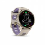 &bdquo;Garmin Forerunner 970&ldquo;, mink&scaron;to aukso spalvos titano spalvos su prancūzi&scaron;kai pilku dėklu ir prancūzi&scaron;kai pilku / permat