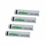 AAA Micro 4x baterijos - 280 mAh 1,5 V ličio jonų + Micro USB jungtis