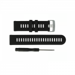 Silikoninė apyrankė, skirta &bdquo;Garmin Forerunner 945 LTE&ldquo; ir kt., 22 mm, juoda