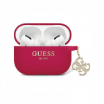 &bdquo;Guess&ldquo; GUAP2LECG4M dėklas, skirtas &bdquo;AirPods Pro 2&ldquo; dangteliui, violetinis / purpurinis skystas silikonas, blizgantis tr