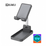 iKaku KSC-386 Desktop Mobile Phone Holder with Qi 10W Charging Function Grey