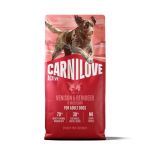 CARNILOVE Aktyvus elnienos ir &scaron;iaurės elnių ėdalas - sausas &scaron;unų ėdalas - 12kg