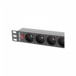 LANBERG PDU-09E-0300-BK Lanberg listwa zasilajaca Rack PDU 1U 16A 9x uni-schuko 3m czarna