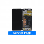 Ekranas skirtas Huawei P Smart 2021 / Honor Y7a / Honor 10X Lite juodas su rėmeliu (Service Pack)