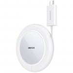 Ugreen CD245 40123 belaidis Qi / MagSafe įkroviklis 15W su USB-C laidu - balta