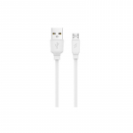 Jellico B15 patvarus-mink&scaron;tas universalus USB-C į USB duomenų ir greito įkrovimo laidas 3.1A 1m, baltas
