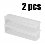Riff Universal Organizer / container with lid for storing food in the refrigerator (25.5 x 7.5 x 5 cm) Set of 2 Transpar