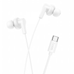 Laidinės ausinės USB C Hoco M114 baltos