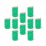 10 vnt. sagos formos baterijų, V80H tipo, 3 kontaktų, skirtų modeliams, saulės lempoms ir kt. - 80 mAh 4,8 V NiMH