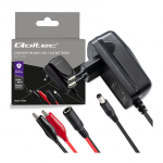 Automatinis AGM GEL akumuliatorių įkroviklis, 6V / 12V įkroviklis, 6W, 5,5x2,1, 1,8 m laidas