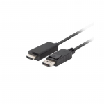 Lanberg CA-DPHD-11CC-0018-BK kabelis, keitiklis DisplayPort HDMI, juodas