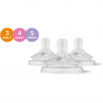 Jaunums! Philips Avent Natural Response baro&scaron;anas pudeļu silikona knupī&scaron;u komplekts (3 gab.) SCY960 / 03