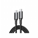 Ugreen USB-C į USB-C PD greito įkrovimo laidas 1 m, juodas, pilkas
