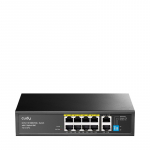 &bdquo;Cudy FS1010PG&ldquo; tinklo komutatorius, greitasis Ethernet (10 / 100 ms), maitinimas per Ethernet (PoE), juodas