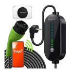 Mobilus elektromobilių įkroviklis su 2in1 2 tipo adaptacija, 3,5 kW, 230 V, SCHUKO 16A, Wi-Fi