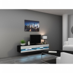 Cama TV staliukas VIGO NEW 30 / 180 / 40 juodas / baltas blizgus