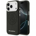 &bdquo;Karl Lagerfeld&ldquo; &bdquo;Point Metal Logo MagSafe&ldquo; dėklas, skirtas &bdquo;iPhone 17 Pro&ldquo; &ndash; juodas