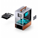 PC korpuss Jonsbo T7 Midi Tower mATX Rūdīts stikls Sudrabs