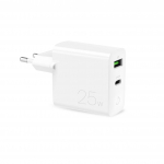 Usb-a Usb-c Pd Tinklo įkroviklis 25 W - Baltas