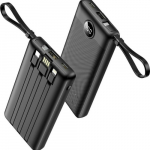 Veger C10 (W1116) I&scaron;orinė baterija (Power Bank) 10000mAh, 5V 2A, Juoda