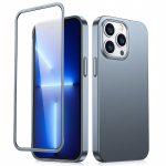Dėklas "iphone 13 Pro Max" Galiniam Ir Priekiniam Dangteliui + Grūdintas Stiklas, Pilkas