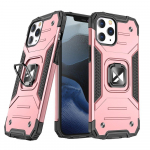&scaron;arvuotas Dėklas + Magnetinis Laikiklis Iphone 13 Pro Ring Armor Rožinis