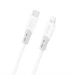 Kabelis Su Silikonine Apyranke Usb-c - "iphone Lightning" L25sx 30w 1 M - Baltas