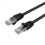 Ethernet Cat6 1000 Mbps Rj45 Internetinis Lan Tinklo Kabelis, Apvalus, 15 M &ndash; Juodas