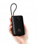 Veger K2 (W2068) I&scaron;orinė baterija (Power Bank) 20000mAh, 35W PD, Juoda