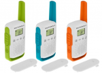 "motorola T42 Triple Pack" Trumpųjų Bangų Radijo Stotis, (walkie-talkie), 4 Km, 3 Spalvos