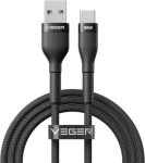 Veger Kabelis USB-A to USB-C PD 11V 6A 66W AC04 1.2m, Juoda