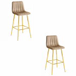Pozza Hocker - Rudas Aksomas / Auksinės Kojos X 2