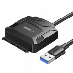 Adapterio Kabelis, Skirtas Hdd Ir Ssd Sata 2,5'' / 3,5'' Usb 3.0 Iki 4 Tb - Juodas