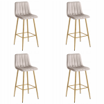 Pozza Kabykla - Tamsiai Smėlio Spalvos Aksomas / ąžuolinės Kojos X 4