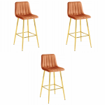 Pozza Hocker - Vario Aksomas / Auksinės Kojos X 3