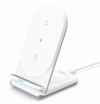 Lc-a2 White 2-in-1 Qi Belaidis įkroviklis 10w Usb-c