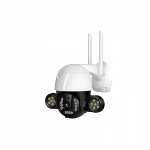 WiFi PTZ lauko kamera su galingu LED ap&scaron;vietimu (2K vaizdas + 360&deg; valdymas)