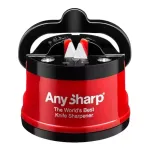 AnySharp Classic raudonas peilių galąstuvas lizdinėje pakuotėje