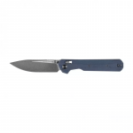Sulankstomas peilis KNIVESPL The First Sandvik 14C28N, mėlynas G10, Stonewashed/Satin